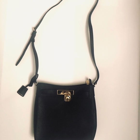 Michael Kors Saffiano Black Crossbody Purse - Picture 2 of 5